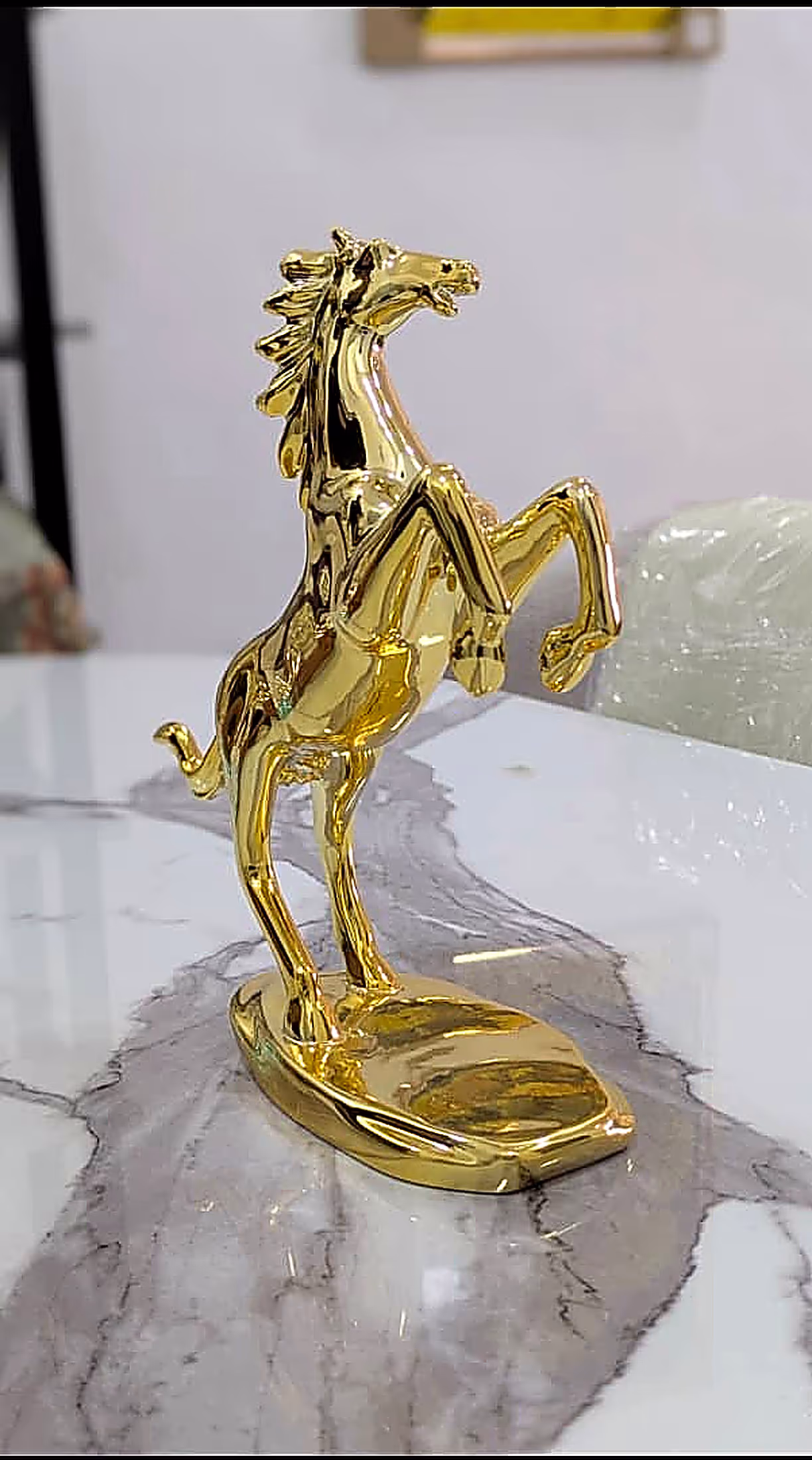 Standing Horse Gold Decor