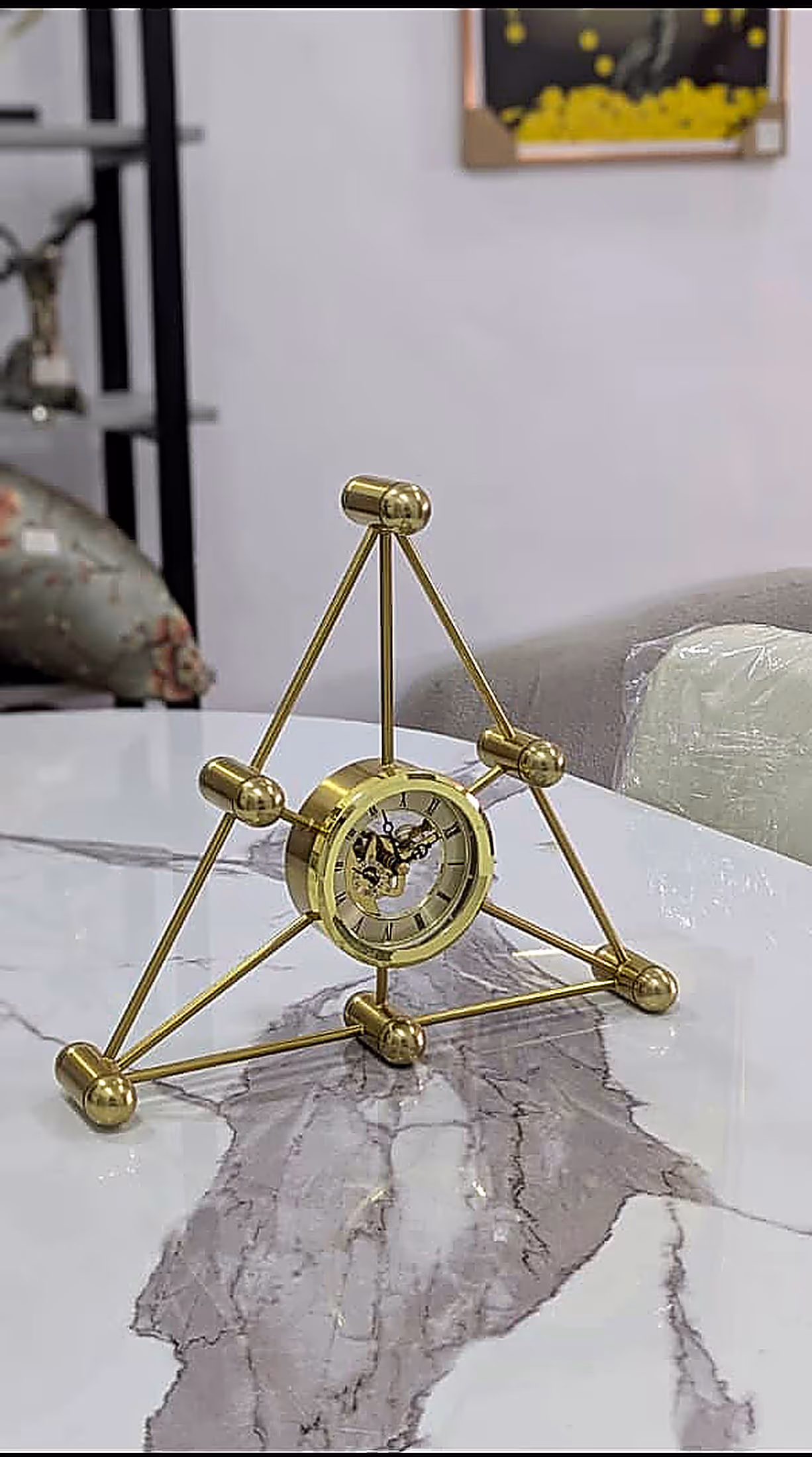 Triangle Clock Decor