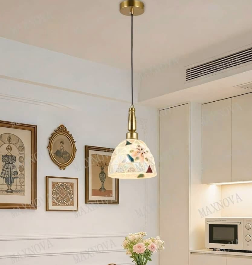 Elegant Mosaic Pendant Light - Architectural Detail
