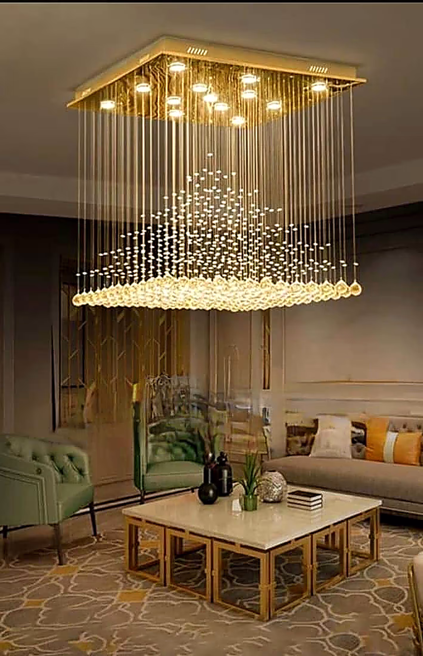 Luxury Nordic Rain Drop Chandelier
