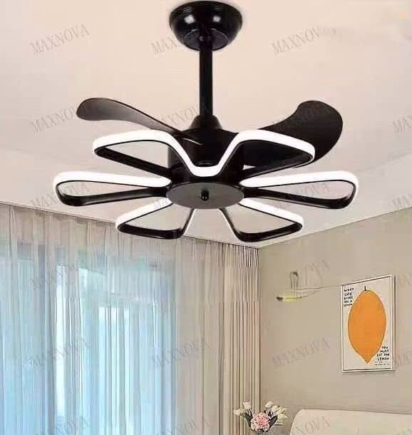 Modern LED Fan Drop Light - Architectural Detail