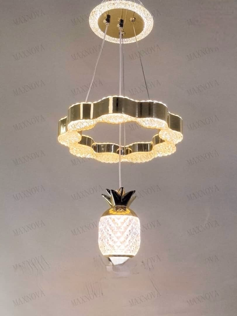 Unique Pineapple LED Pendant Drop Light - Architectural Detail