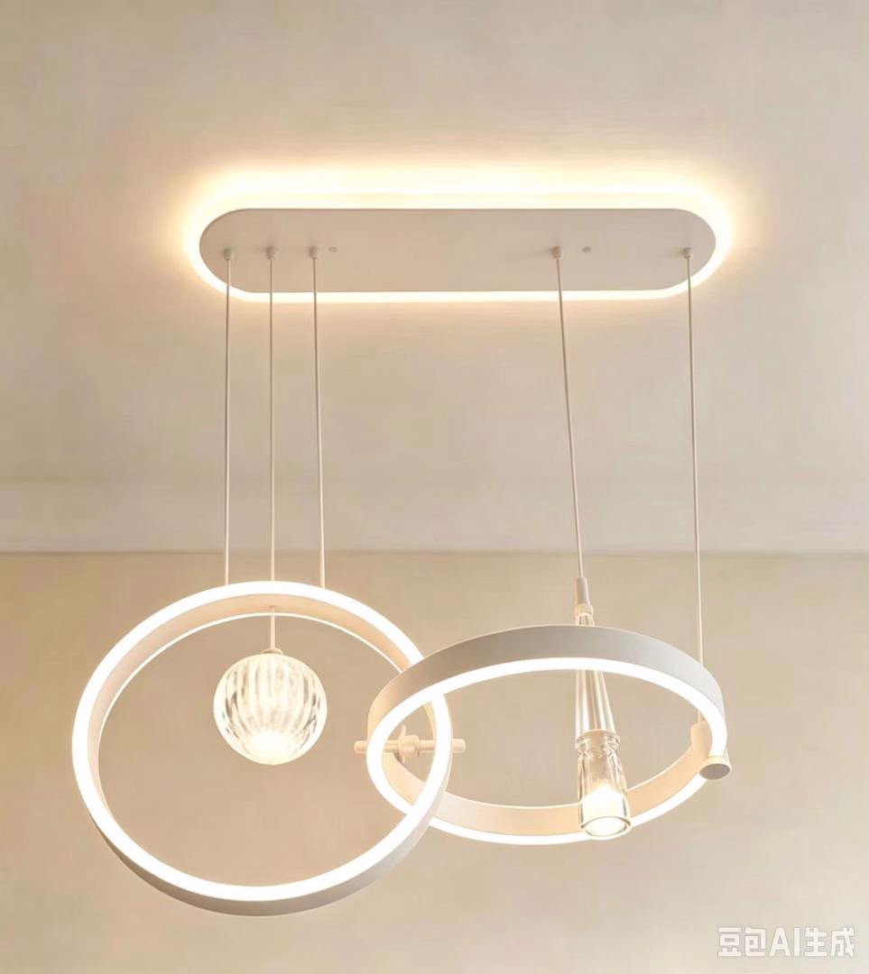 Unique Ring Drop Light - Architectural Detail