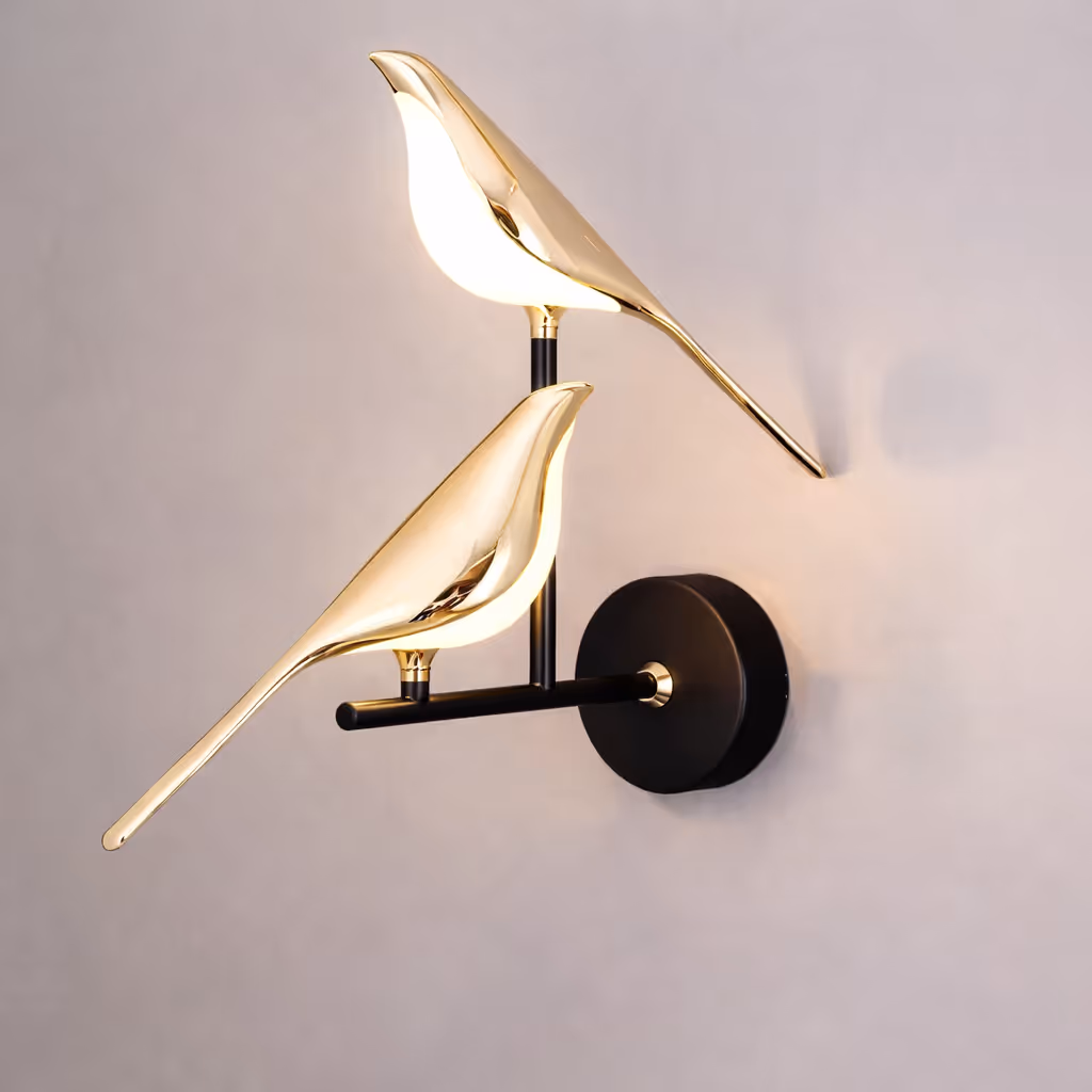 Luxury Double Golden Bird Wall Bracket